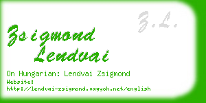 zsigmond lendvai business card